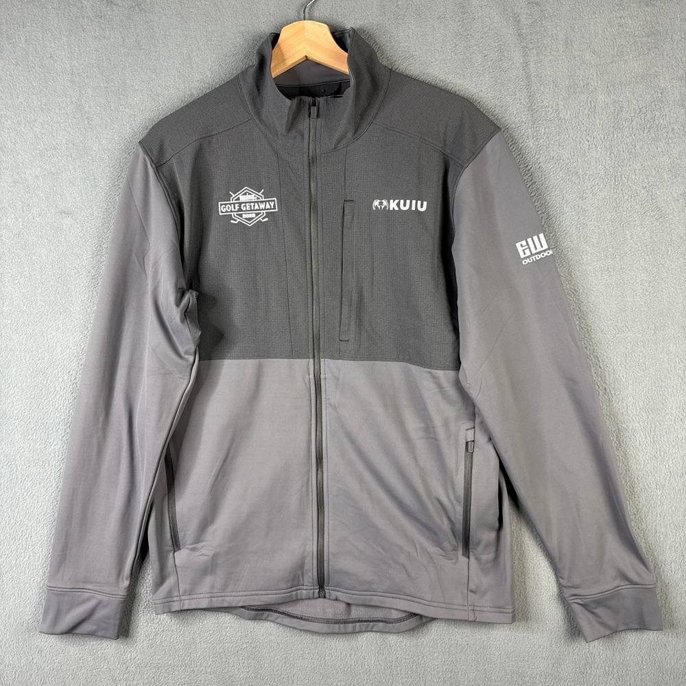 KUIU Training Jacket Mens Large Gray Full Zip Golf Getaway 2023 Ewing Outdoor